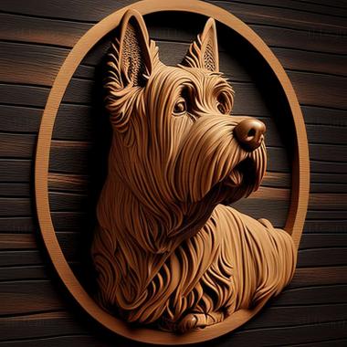 3D model Scottish Terrier dog (STL)